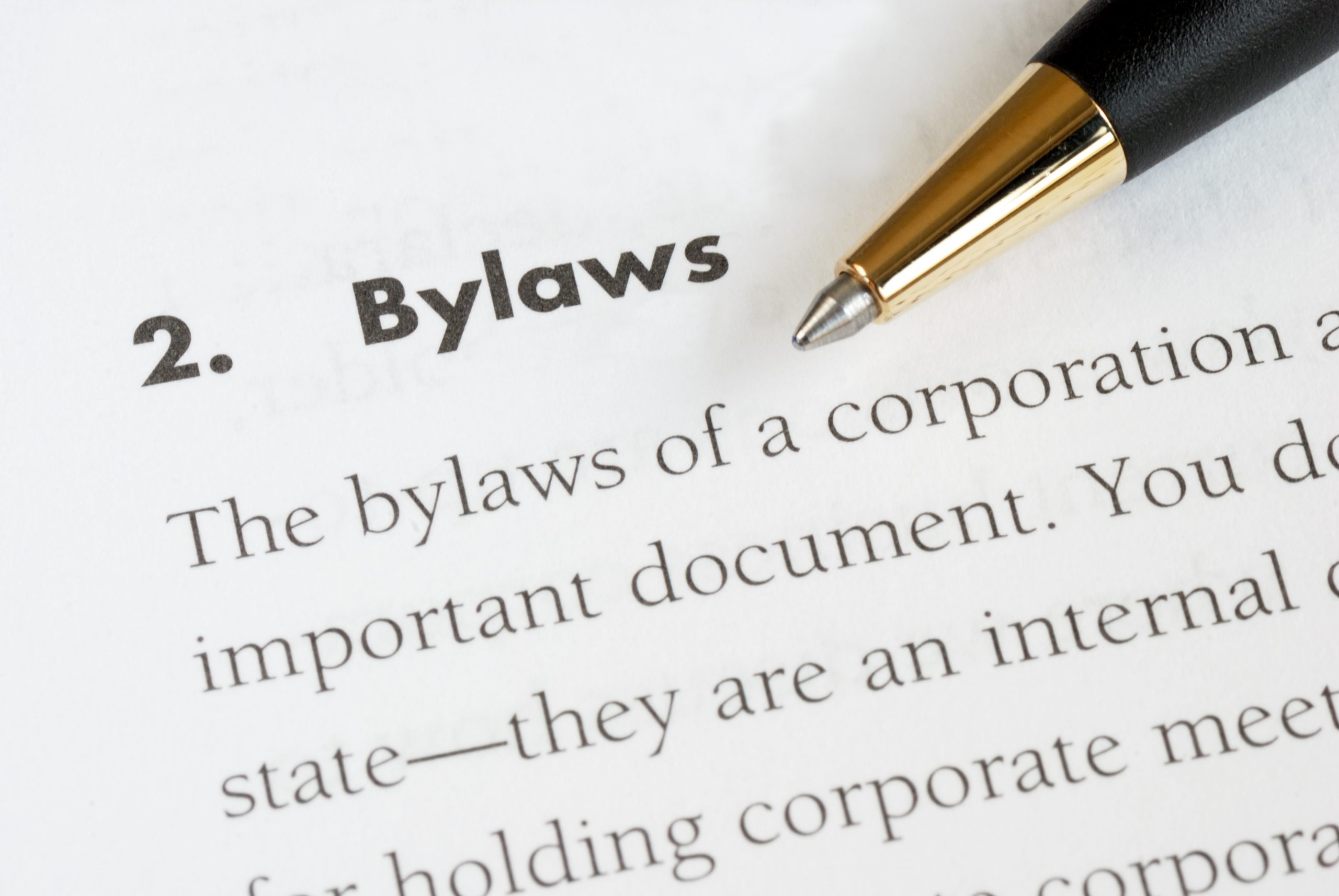 Definition of the bylaws of a corporation