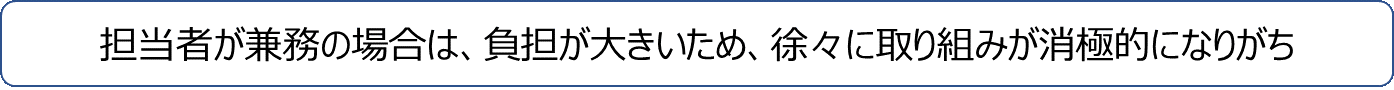 担当者が兼務の場合は…