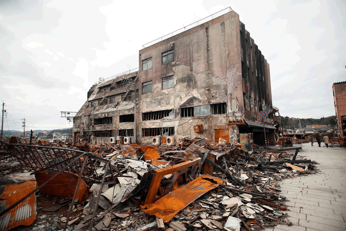 輪島市朝市の被害の様子の画像